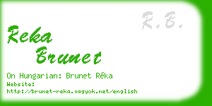 reka brunet business card